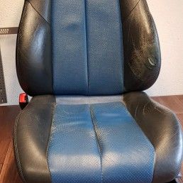 Lederreparatur – vorher